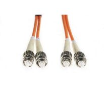 [FL.OM1STST10M] 10m ST-ST OM1 Multimode Fibre Optic Cable: Orange