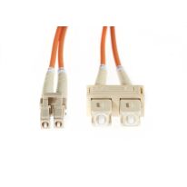 [FL.OM1LCSC2M] 2m LC-SC OM1 Multimode Fibre Optic Cable: Orange