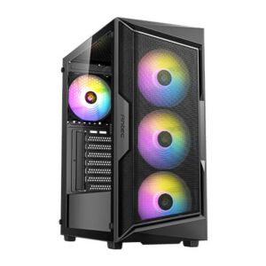 AX61 Elite Antec  Black Tempered Glass Mid Tower ATX Case