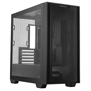 A21 ASUS CASE/BLK ASUS A21 Black Micro ATX Case, Tempered Glass Side Window, No PSU