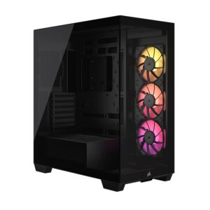 Corsair CC-9011280-WW iCUE LINK 3500X RGB Tempered Glass Mid-Tower E-ATX Case Black