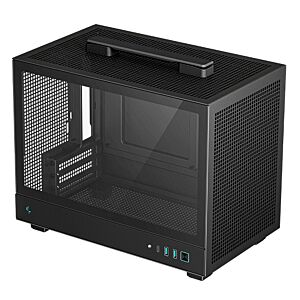 Deepcool R-CH160-BKNGI0-G-1 CH160 Ultra-Portable Tempered Glass mITX Case Black