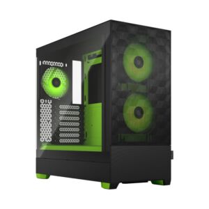 FD-C-POR1A-04 Fractal Design  Pop Air RGB Green Core Tempered Glass Clear Tint Mid-Tower ATX Case