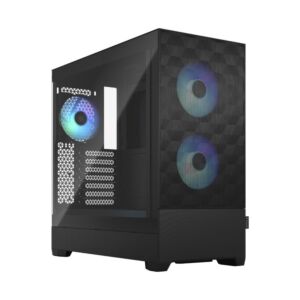 FD-C-POR1A-06 Fractal Design  Pop Air RGB Black Tempered Glass Clear Tint Mid-Tower ATX Case