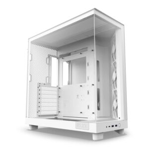 NZXT CC-H61FW-01 H6 Flow Compact Dual-chamber Mid Tower ATX Case - White