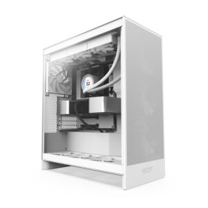 NZXT CM-H72FW-01 H7 Flow (2024) Tempered Glass Mid-Tower ATX Case White