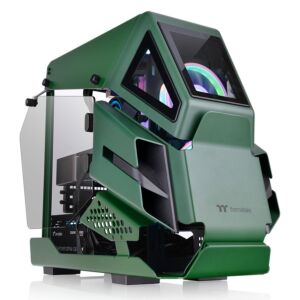CA-1R4-00SCWN-00 Thermaltake  AH T200 Tempered Glass mATX Micro Case Racing Green Edition