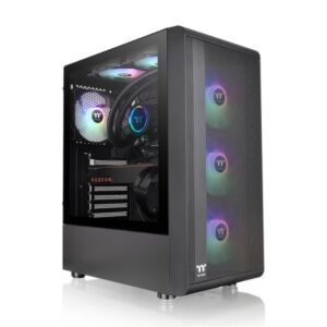 Thermaltake CA-1X2-00M1WN-00 S200 Mesh ARGB Tempered Glass Mid Tower ATX Case Black Edition