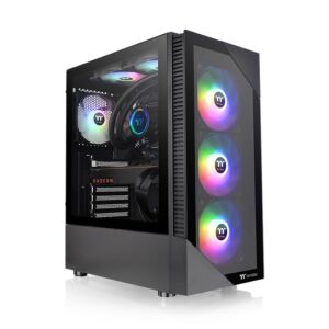 Thermaltake CA-1X3-00M1WN-00 View 200 ARGB Tempered Glass Mid Tower Case Black Edition