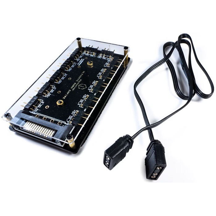 [GC-637634] GamerChief 10 Way 3 Pin Addressable RGB Splitter Hub