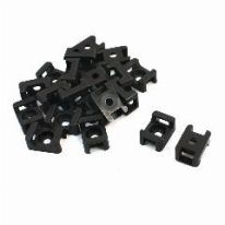 [003.025.1515] Saddle Type Mount - 15mm x 10mm - Black | Bag of 100