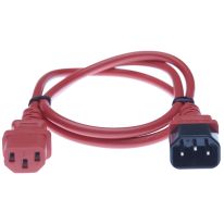 [011.180.1205] IEC C13 to C14 Power Cable Red 0.5m