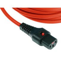 [011.180.2103] 2m Lockable IEC C13 - IEC C14 Cable
