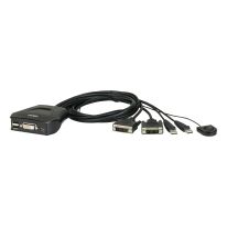 [CS22D] Aten CS22D 2-Port USB DVI Cable KVM Switch with Remote Port Selector