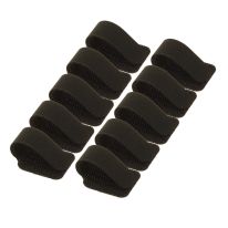 [002.008.3130] Self Adhesive Hook & Loop Cable Holders. Black. Pack of 10