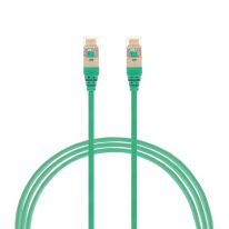 004.300.8000 0.25m CAT6A RJ45 S/FTP THIN LSZH 30 AWG Network Cable | Green