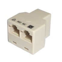 [005.005.0006] RJ45 Modular Coupler 3-Way Straight Thru 1 x RJ45 Female to 2 x RJ45 Female 8P8C