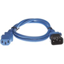 011.180.1330 IEC C13 to C14 Power Cable Blue 3M