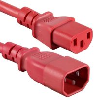 [011.180.1212] 1.5m IEC C13 to C14 Extension Cord M-F: Red