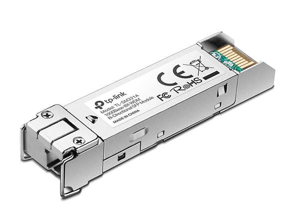 SM321A-2 TP-Link 1000Base-BX WDM Bi-Directional SFP Module (TL-) TX: 1550nm, RX: 1310nm, Up to 2KM Transmission Distance, LC Simplex