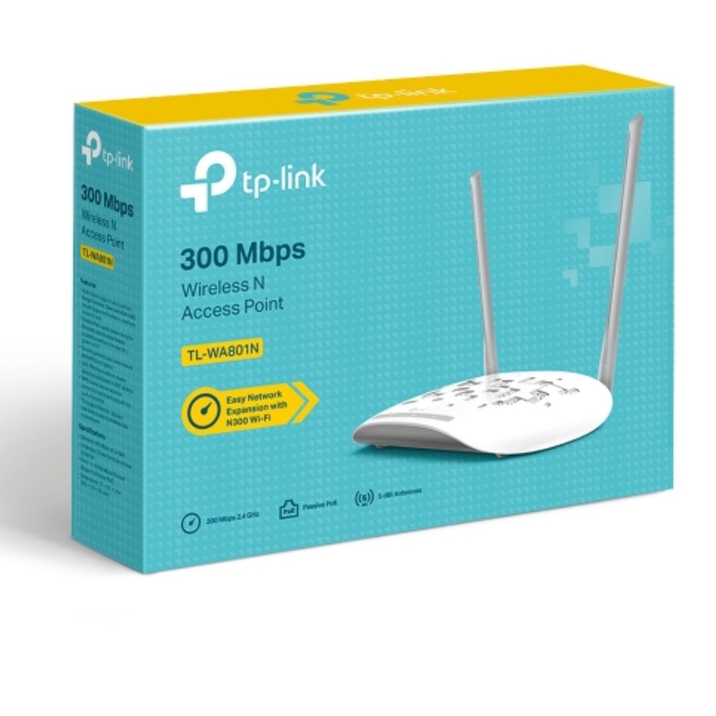 TL-WA801N TP-Link  300Mbps Wireless N Access Point, Multiple Operation Modes, WPA2, Included Passive POE Injector