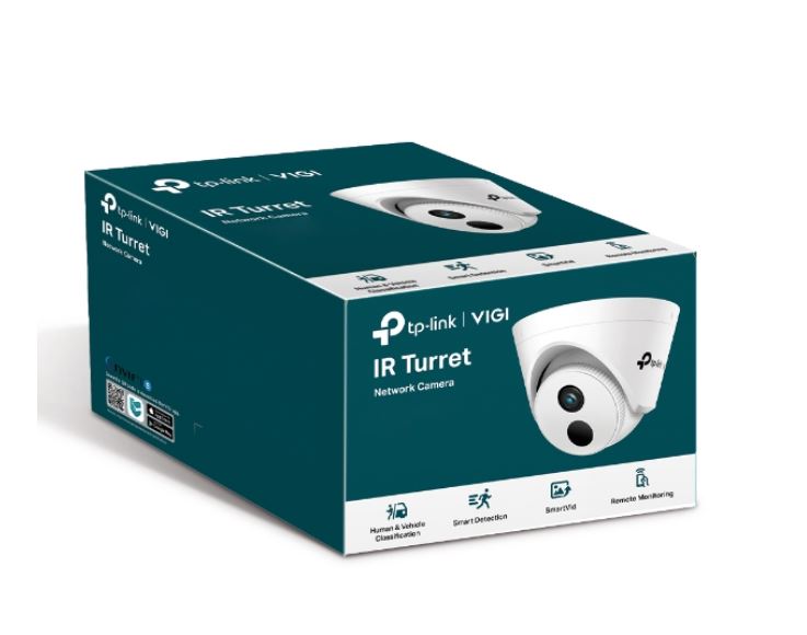 VIGI C440I(2.8mm) TP-Link VIGI 4MP C440I(2.8mm) IR Turret Network Camera, 2.8mm Lens, Corridor Mode, Smart Detection, 3YW
