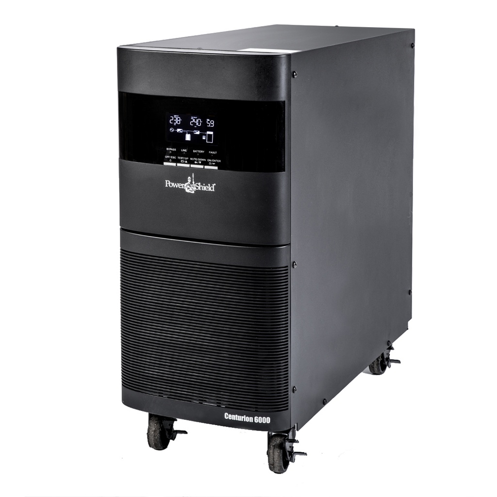 [9346909000224] PowerShield Centurion Tower UPS 6000VA/6000W, hardwired input, 4 AUS sockets, hot-swappable batteries, 2-year warranty