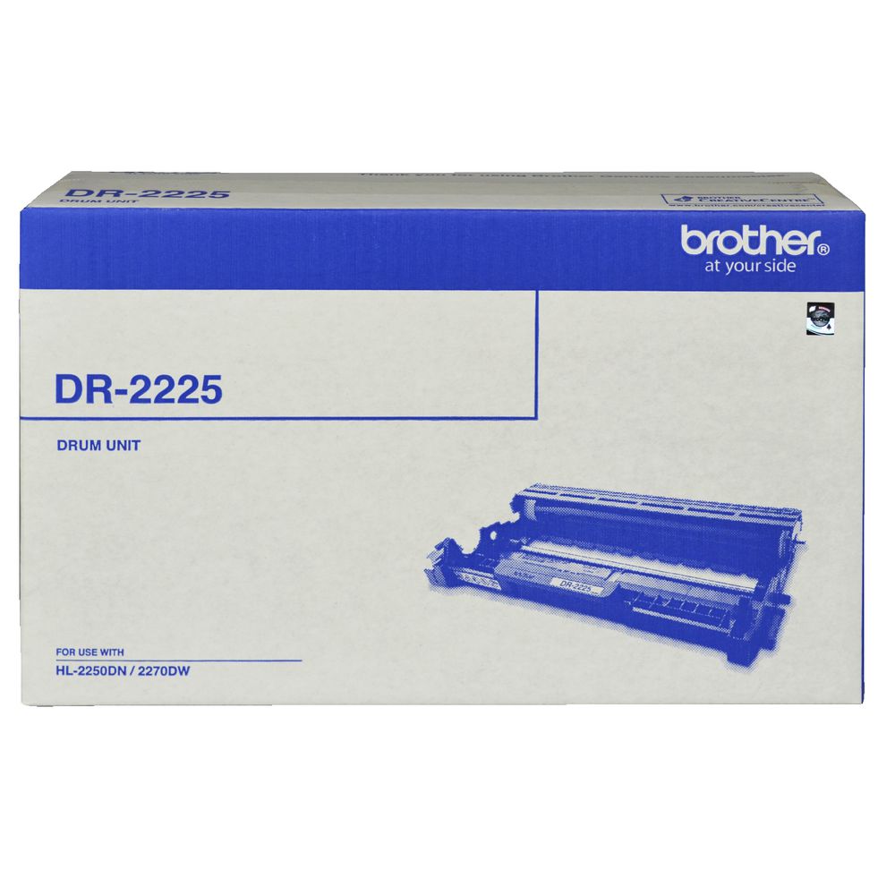 4977766689205 Brother DR-2225 Mono Laser Drum- HL-2130/2132/2240D/2242D/2250DN/2270DW, DCP-7055/7060D/7065DN, MFC-7360N/7362N/7460DN/7860DW- up to 12,000 pa