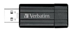 [23942490647] Verbatim Store'n'Go Pinstripe USB Drive 32GB USB Storage Drive Memory Stick (Black) 2 Years Limited Warranty