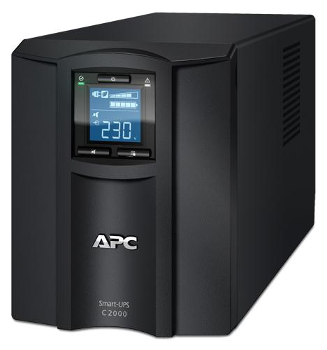 APC Smart-UPS C 2000VA/1300W Line Interactive UPS, Tower, 230V/16A Input, 6x IEC C13 Outlets, Lead Acid Battery, USB  Serial, Graphic LCD