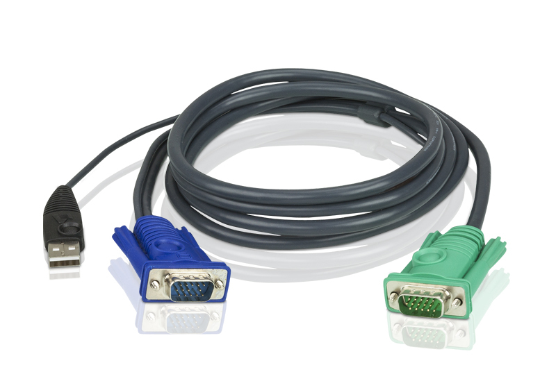 4710423772557 Aten KVM Cable 1.8m with VGA  USB to 3in1 SPHD