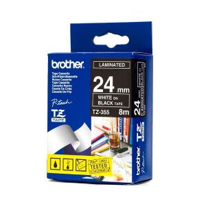 [4977766681797] Brother 24MM White On Black TZ