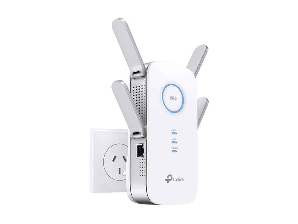 6935364099411 TP-Link RE650 AC2600 2600Mbps Wi-Fi Range Extender 800Mbps@2.4GHz 1733Mbps@5GHz 1x1Gbps LAN 4xAntennas 4×4 MU-MIMO Beamforming Access Point Mode