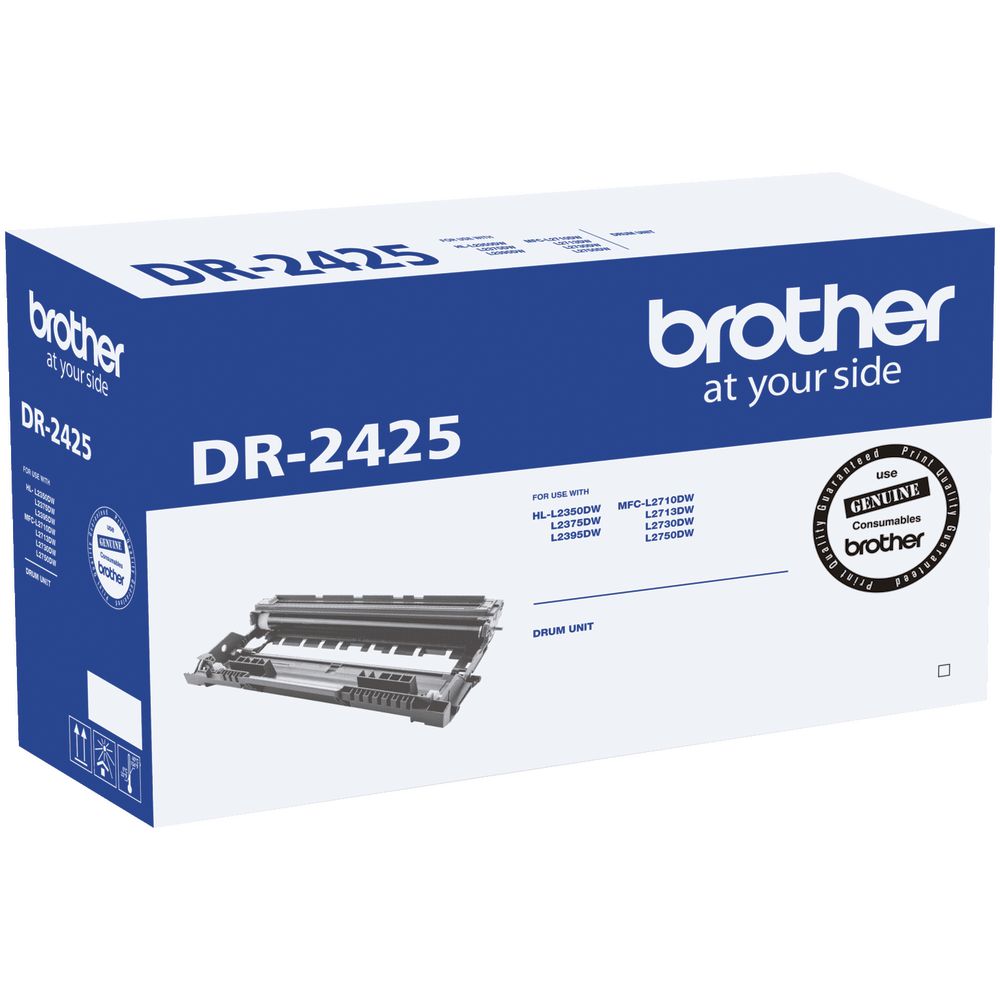 4977766779661 Brother DR-2425 Mono Laser Drum- Standard Cartridge - HL-L2350DW/L2375DW/2395DW/MFC-L2710DW/2713DW/2730DW/2750DW- up to 12,000 pages