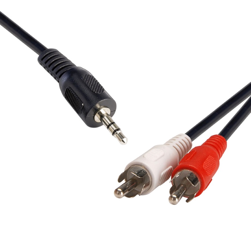 [9341756007242] 8Ware 3.5 Streo Plug to 2 x RCA Plug 1.5m