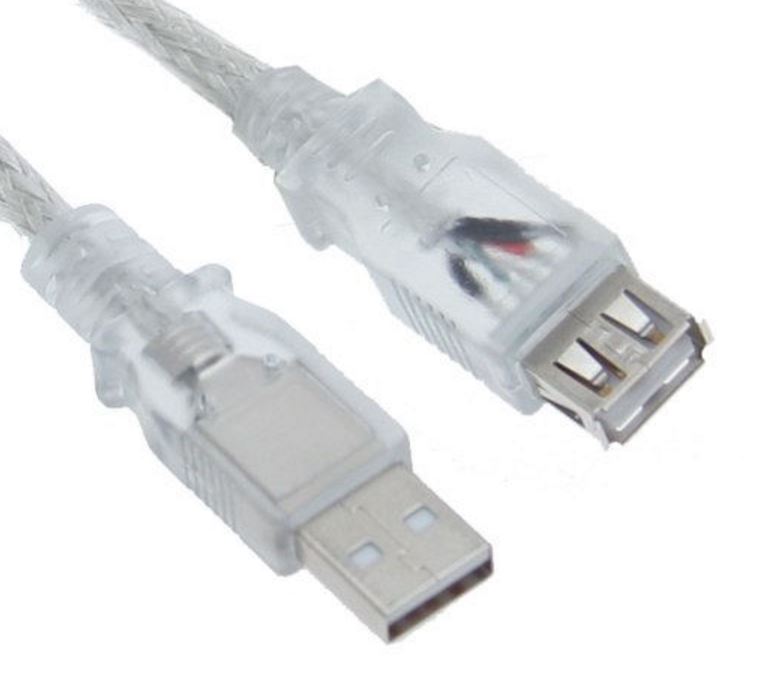 9320200600758 Astrotek USB 2.0 Extension Cable 5m - Type A Male to Type A Female Transparent Colour RoHS
