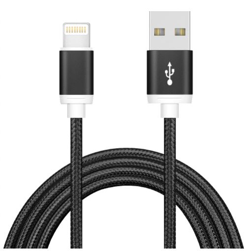 [9320422518756] Astrotek 1m USB Lightning Data Sync Charger Black Cable for iPhone 7S 7 Plus 6S 6 Plus 5 5S iPad Air Mini iPod
