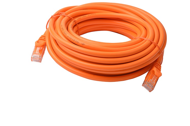9341756013281 8Ware CAT6A Cable 10m - Orange Color RJ45 Ethernet Network LAN UTP Patch Cord Snagless