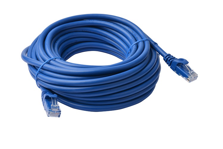 9341756016688 8Ware CAT6A Cable 15m - Blue Color RJ45 Ethernet Network LAN UTP Patch Cord Snagless