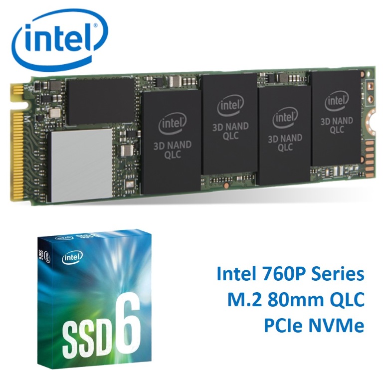 [5032037131605] Intel 660P NVMe PCIe M.2 SSD 1TB 3D2 QLC 1800R/1800W MB/s 150K/220K IOPS 1.6M hrs MTBF Solid State Drive 5yrs Wty