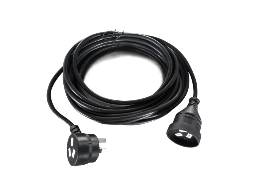 9341756016428 8Ware AU Power Cable Extension  3-Pin Male to Female 2m 3-Pin AU Piggy Back Black