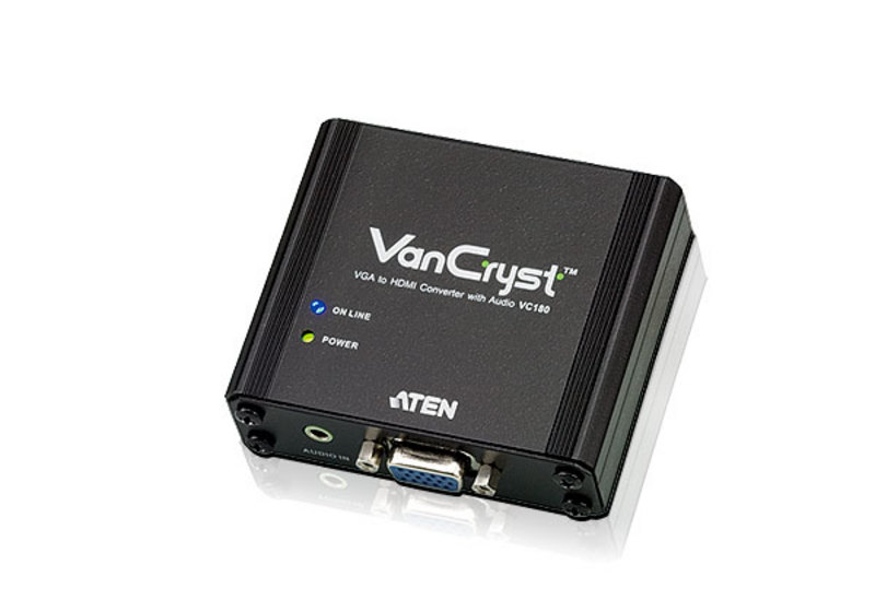 Aten VGA(F) to HDMI(F) Converter, supports up 1920x1200, converts analog VGA signals to HDMI output