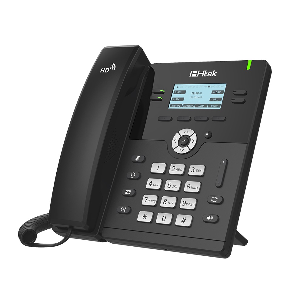 IPH-UC912E Htek UC912E Standard Business IP Phone, Wifi / Bluetooth, 4 Line Display, Gigabit Ethernet,  PSU included, 2 Year Warranty  (Yealink T42S equivalent)