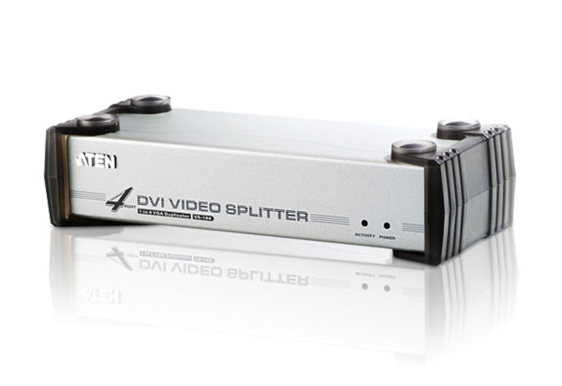 4710423773325 Aten Video Splitter 4 Port DVI Video Splitter w/ Audio, 1920x1200@60Hz, Cascadable to 3 Levels (Up to 64 Outputs)