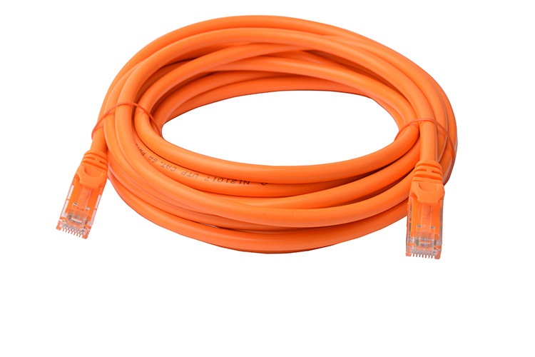 9341756013229 8Ware CAT6A Cable 5m - Orange Color RJ45 Ethernet Network LAN UTP Patch Cord Snagless