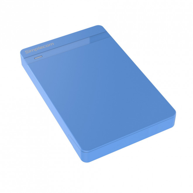 [9350414000068] Simplecom SE203 Tool Free 2.5" SATA HDD SSD to USB 3.0 Hard Drive Enclosure - Blue Enclosure