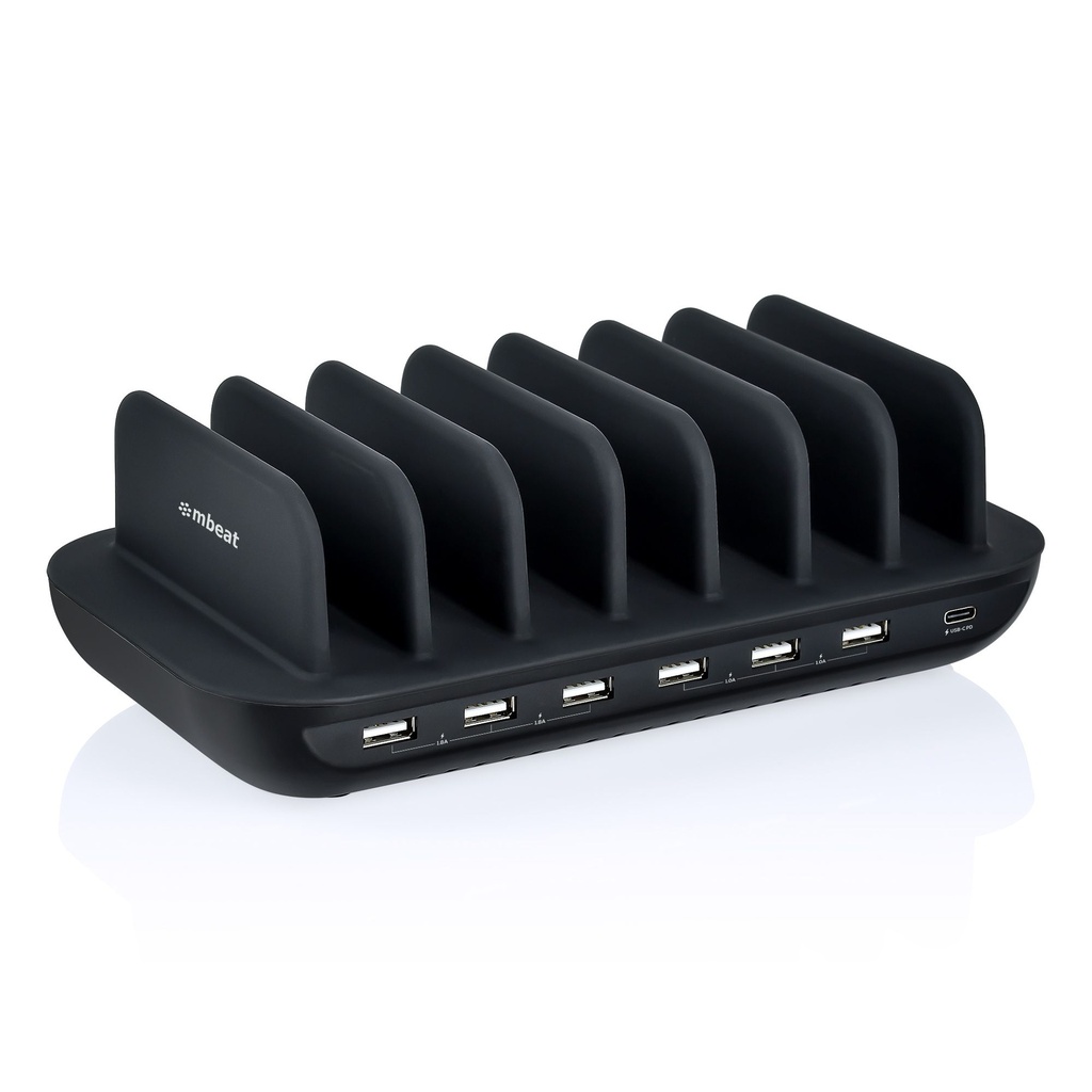 9346396002664 mbeat® Gorilla Power 60W 7 Port USB-C  USB Charging Station 6× USB-A 1× USB-C PD Output Power: Total 60W Product Weight: 0.66kg