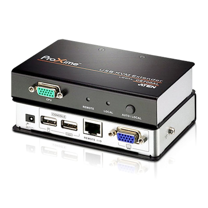 [4710423776593] Aten KVM Extender Kit VGA/USB Cat 5 Extender w/ Local Access, 1920x1200@60Hz 30m, 1600x1200@60Hz 100m, 1280x1024@60Hz 150m