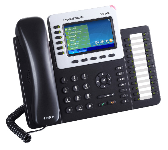 6947273701361 *LS Grandstream GXP2160 6 Line IP Phone, 6 SIP Accounts,  480x272 Colour LCD, Dual GbE, 5 program keys, 24 BLF keys, Built-In Bluetooth
