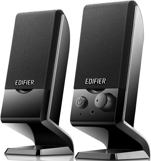 [6923520262618] Edifier M1250 2.0 USB Powered Compact Multimedia Speakers - 3.5mm AUX/Flat Panel Design Satellites/Built in Power/Volume controls/Black